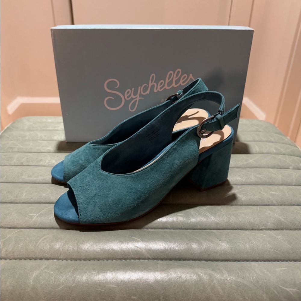 Teal Suede Seychelles 9 - Picture 3 of 7